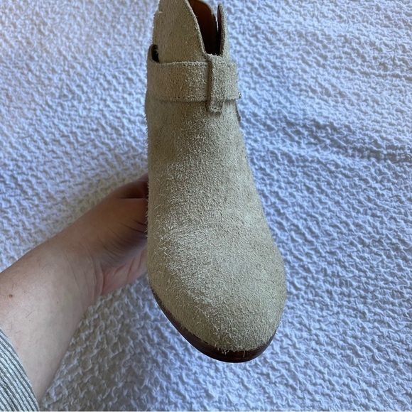 NWOT Rag & Bone Harrow Suede Stacked Heel Bootie Tan Camel Size 8.5 (38.5) - Picture 6 of 17